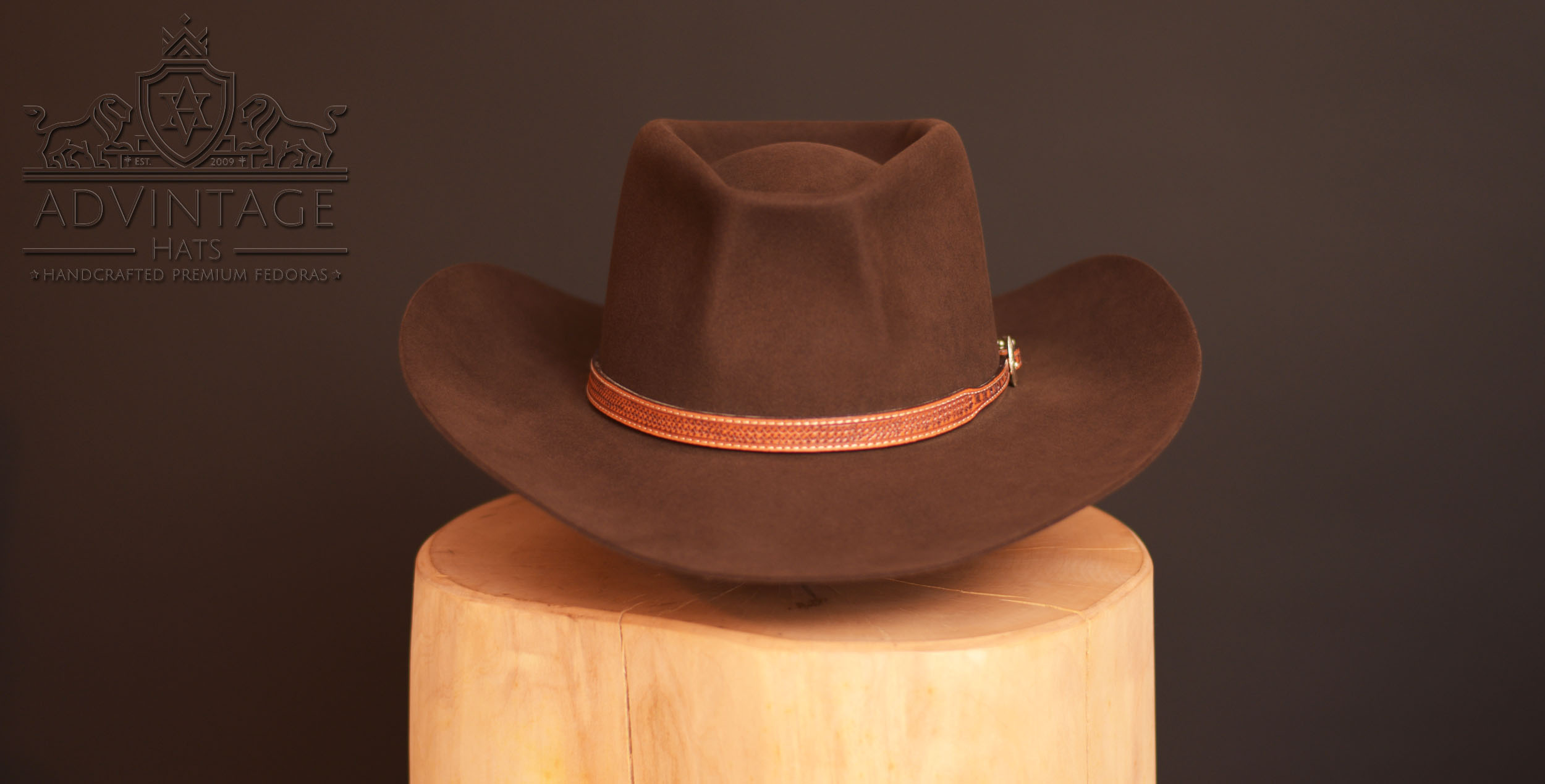 The Coffin - Western Signature Cowboy Hut aus 100% Biberfilz / 100x