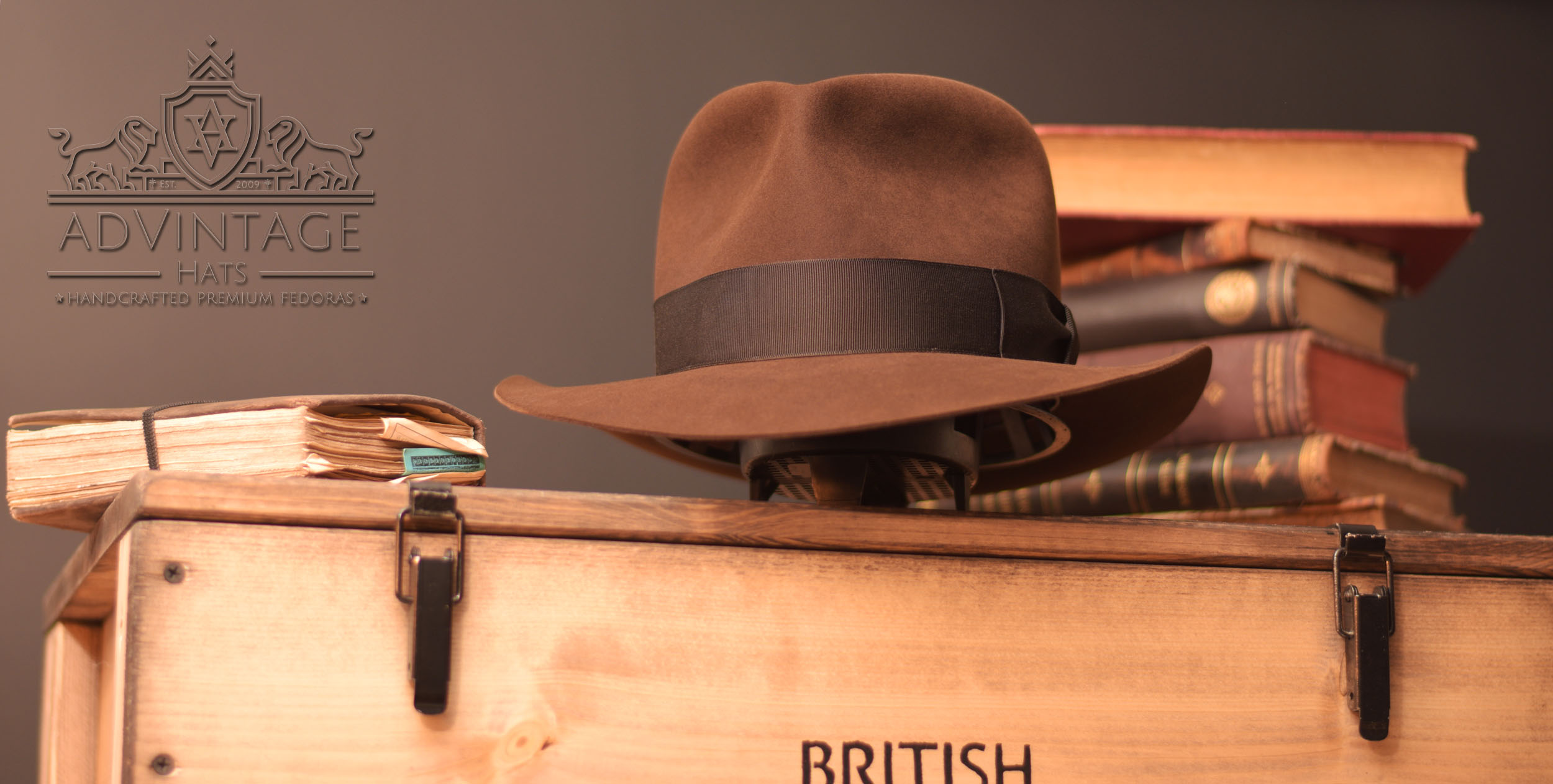 Crusader Fedora Hut - MasterPiece Version aus 100% Biberfilz